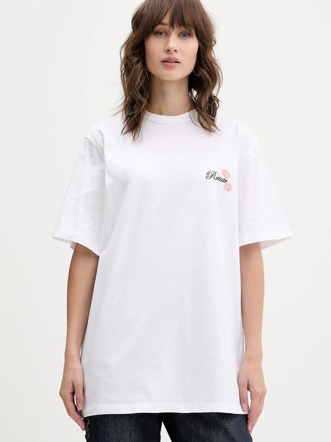 Rotate t-shirt bawełniany damski kolor biały 114745400 - zdjęcie produktu nr 1