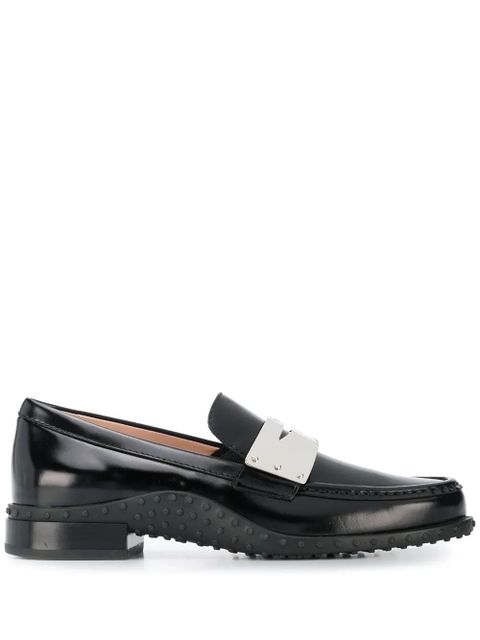 Tod's contrast penny bar loafers - Black - zdjęcie produktu nr 1