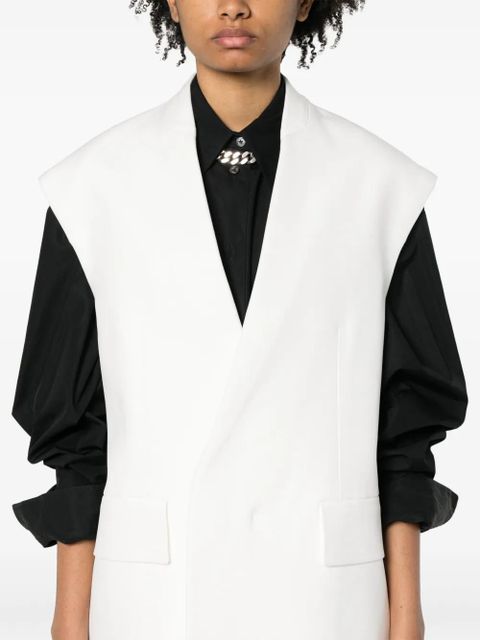 Jil Sander V-neck oversized gilet - Neutrals