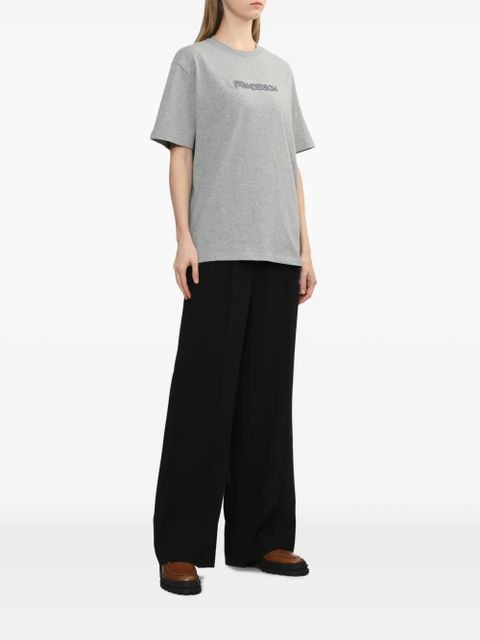 JW Anderson logo-embroidered T-shirt - Grey