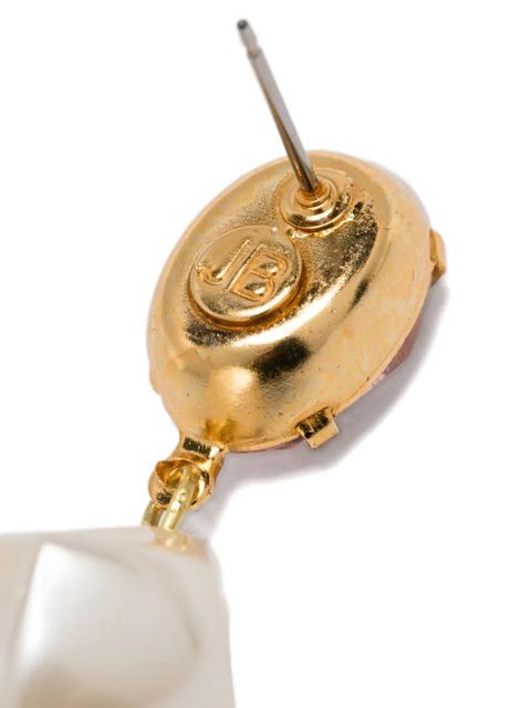 Jennifer Behr Tunis crystal-pearl earrings - Gold