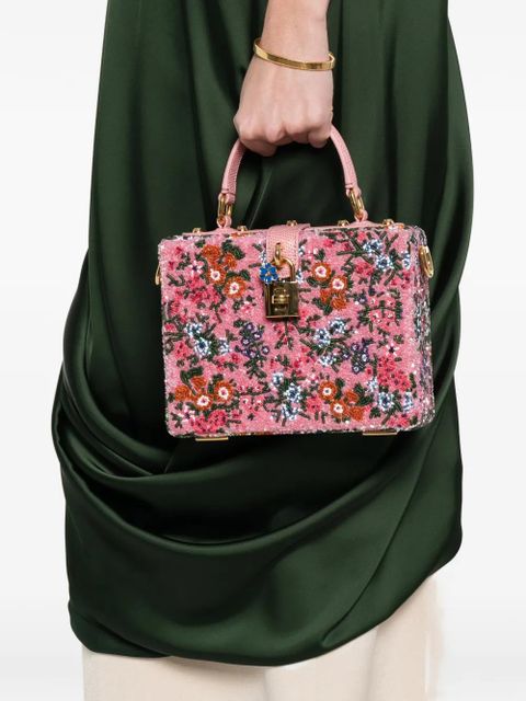 Dolce & Gabbana floral padlock tote bag - Pink
