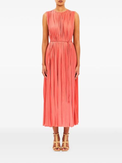 Ulla Johnson Fianna pleated midi dress - Orange - zdjęcie produktu nr 1