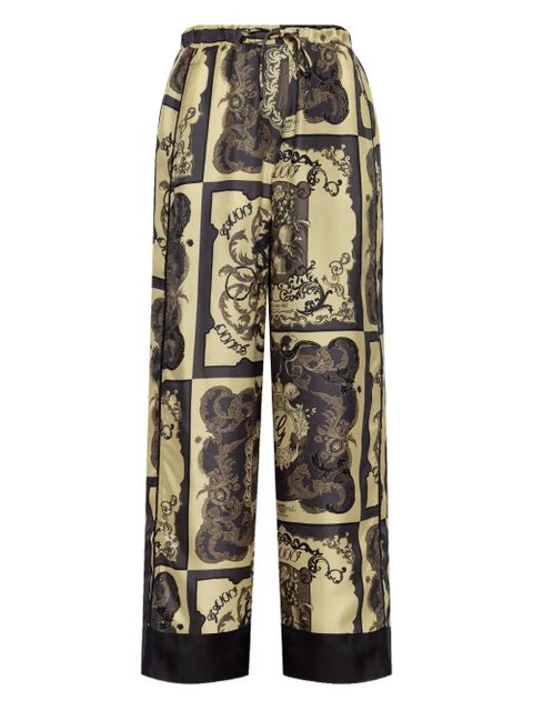 GANNI printed trousers - Gold
