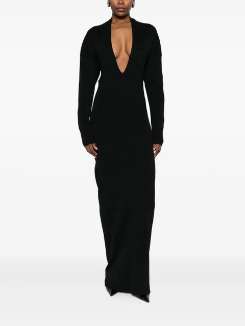 ENTIRE STUDIOS v-neck maxi dress - Black