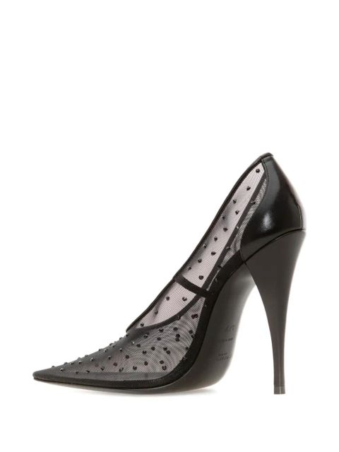 Saint Laurent Anja 115mm rhinestoned pumps - Black