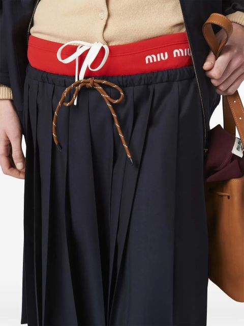 Miu Miu pleated midi skirt - Blue