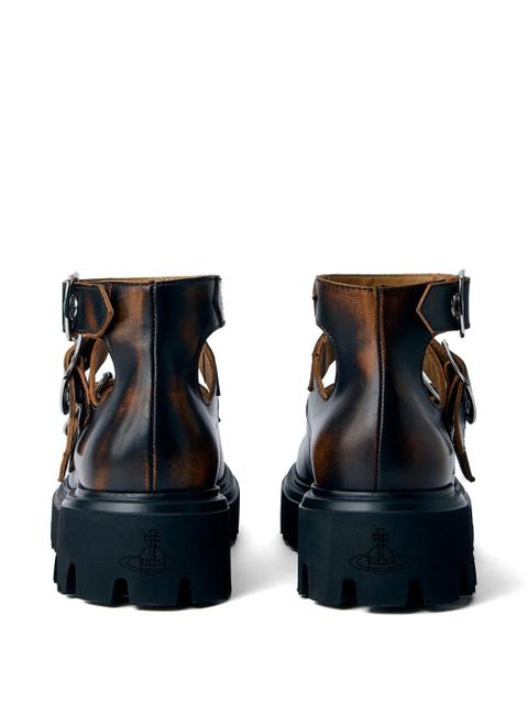 Vivienne Westwood Bacchus buckle-straps leather boots - Brown - zdjęcie produktu nr 2