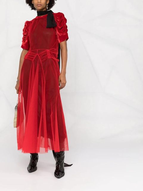 Maison Margiela Tango tulle overlay dress - Red