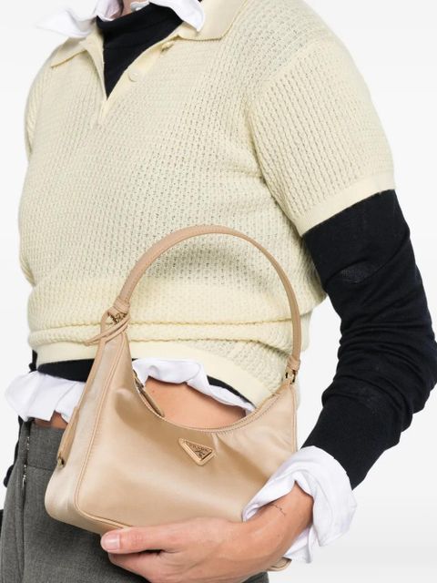 Prada zip shoulder bag - Neutrals