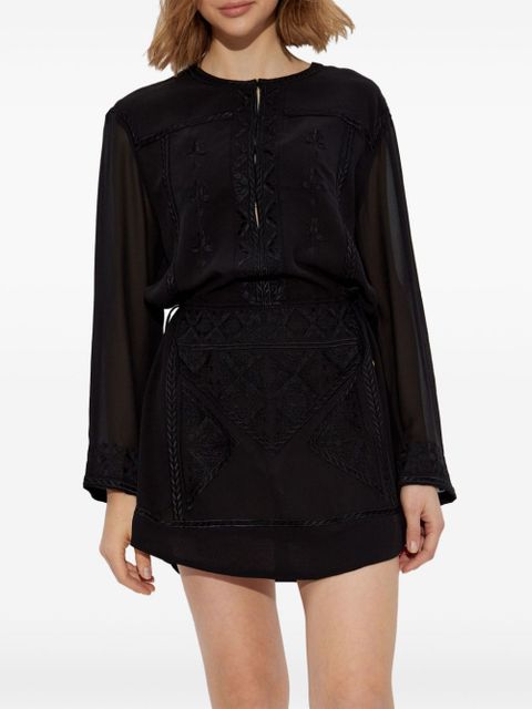ISABEL MARANT Oaria mini dress - Black - zdjęcie produktu nr 2