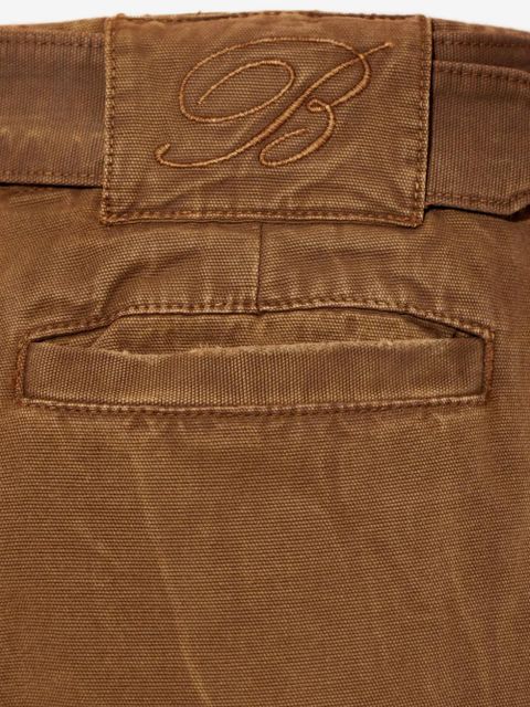 Blumarine pleated belted trousers - Brown