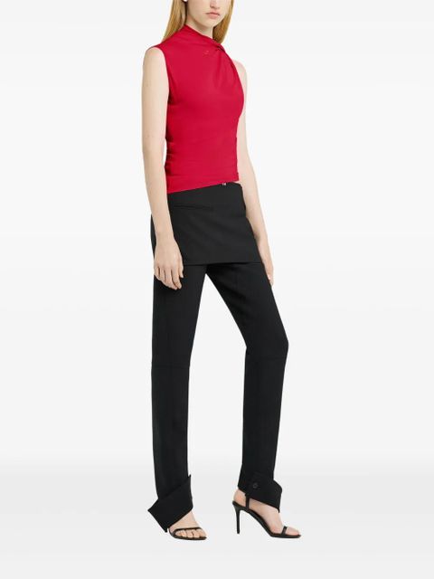 Courrèges asymmetric jersey top - Red - zdjęcie produktu nr 2