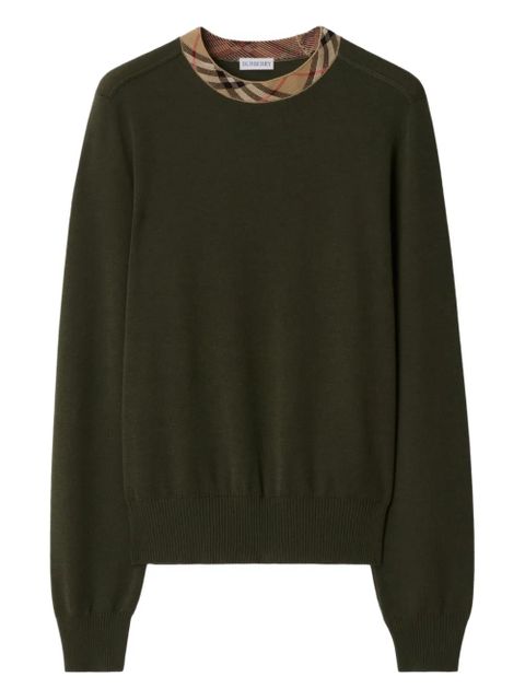 Burberry Vintage Check-trim jumper - Brown - zdjęcie produktu nr 1