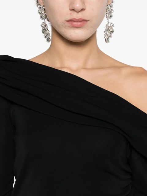 Blumarine off-shoulder long-sleeve maxi dress - Black