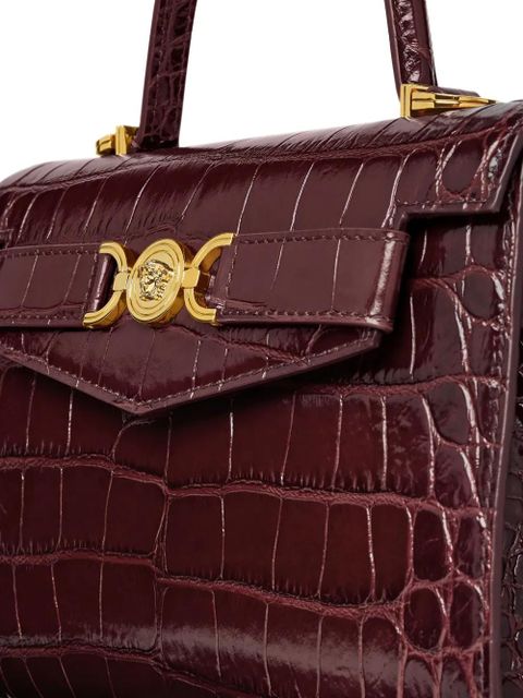 Versace Medusa '95 croc-effect tote bag - Brown