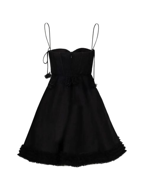 ZIMMERMANN Luna ruffled mini dress - Black - zdjęcie produktu nr 2