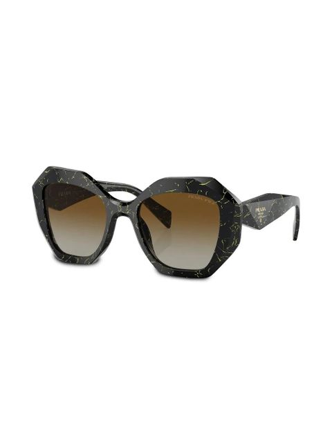 Prada Eyewear marble-print logo sunglasses - Black - zdjęcie produktu nr 2