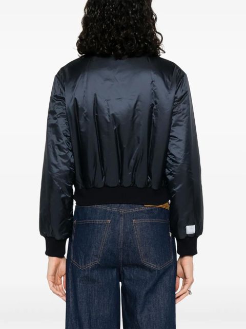 Max Mara cropped bomber jacket - Blue