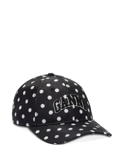 GANNI polka-dot baseball cap - Black - zdjęcie produktu nr 1