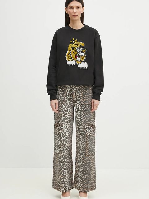 Kenzo bluza bawełniana x Verdy kolor czarny z aplikacją FF58SW2764MC.99J