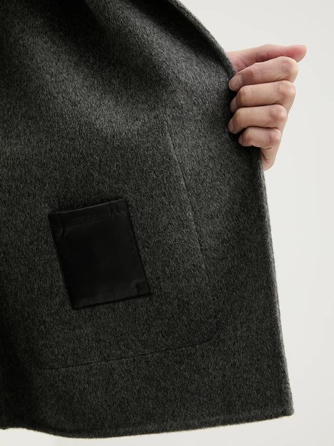 Marc O'Polo kurtka z dodatkiem wełny kolor szary przejściowa 600024370009