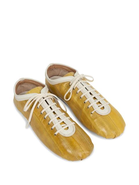 DRIES VAN NOTEN Leren leather sneakers - Yellow - zdjęcie produktu nr 2