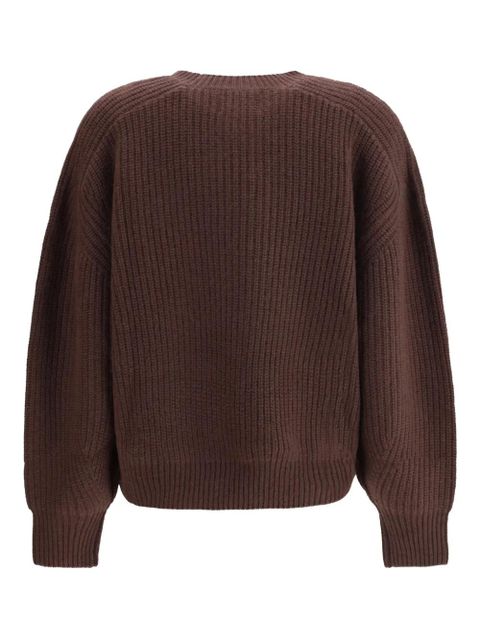 LouLou de Saison NAURU LDS ribbed crew-neck sweater - Brown - zdjęcie produktu nr 2