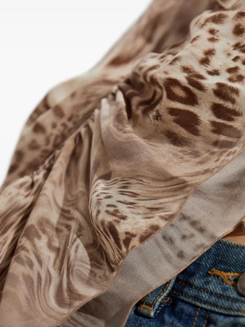 Blumarine printed chiffon blouse - Neutrals - zdjęcie produktu nr 2