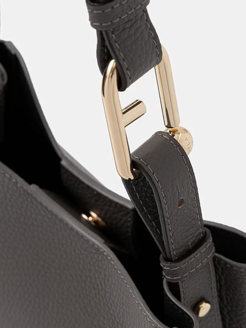 Furla torebka skórzana kolor szary WB01373.HSF000.4283S