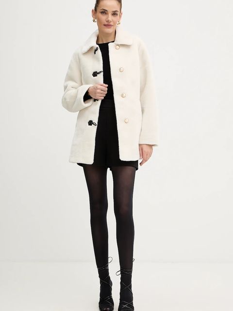 Morgan szorty damskie kolor czarny z aplikacją high waist SHUSE.F