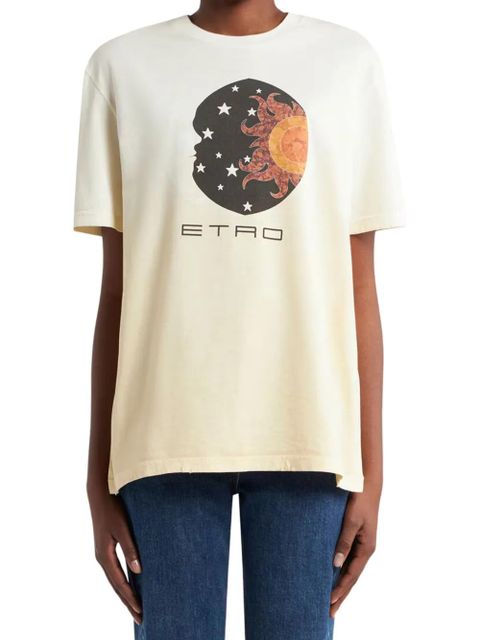 ETRO sun moon print T-shirt - Neutrals
