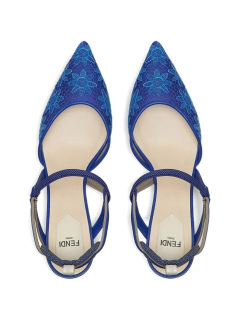 FENDI Colibrì Lite floral pumps - Blue