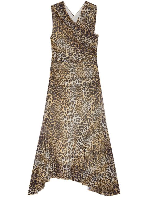 GANNI leopard-print maxi dres - Brown - zdjęcie produktu nr 1