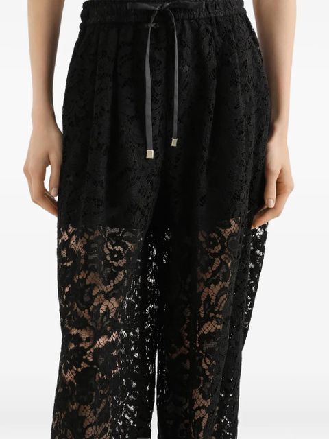 Dolce & Gabbana lace drawstring trousers - Black