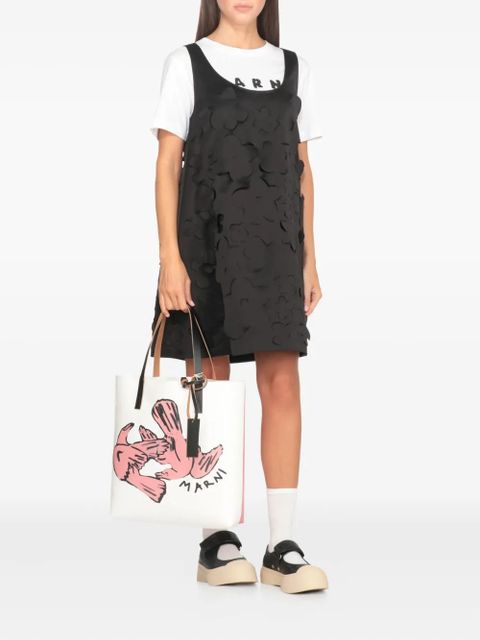 Marni medium bird-print tote bag - White - zdjęcie produktu nr 2