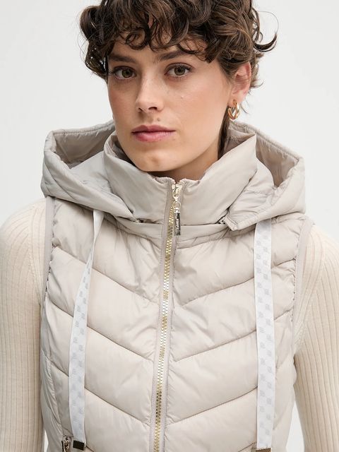 Gaudi bezrękawnik kolor beżowy zimowy 521BD35003 - zdjęcie produktu nr 2