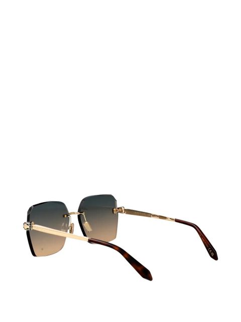 Bvlgari Serpenti Forever square-frame sunglasses - Gold