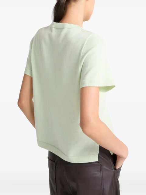 Yves Salomon fine-knit T-shirt - Green
