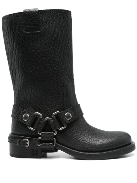 Miu Miu leather ankle boots - Black - zdjęcie produktu nr 1