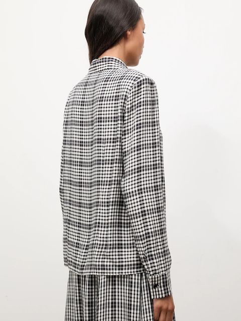 Answear.LAB koszula damska kolor czarny regular z kołnierzykiem klasycznym - zdjęcie produktu nr 2