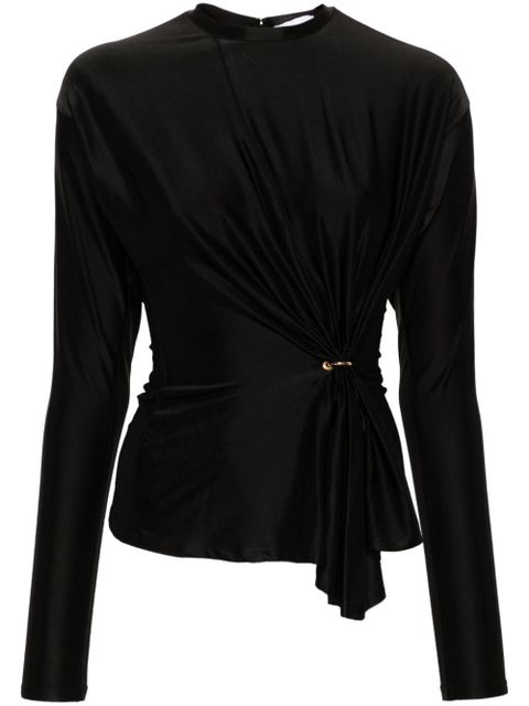 Rabanne gathered-detail top - Black - zdjęcie produktu nr 1