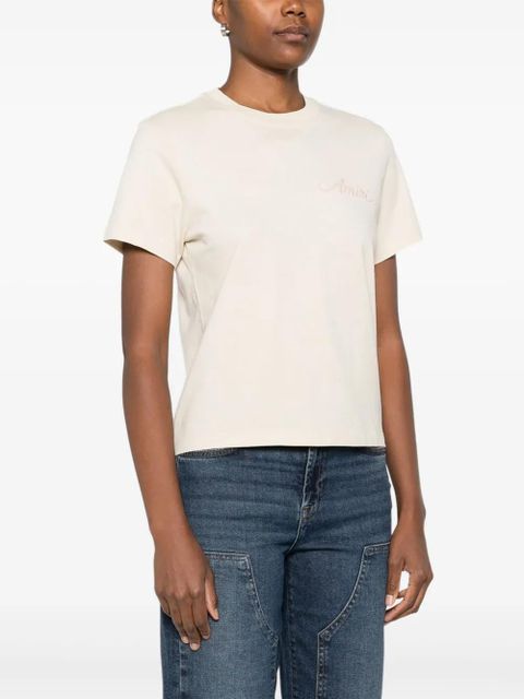 AMIRI embroidered-logo T-shirt - Neutrals