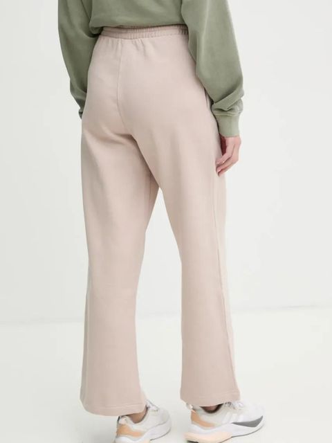 adidas Originals spodnie dresowe Femme Galore Wideleg Fleece Pants kolor beżowy gładkie JN3029