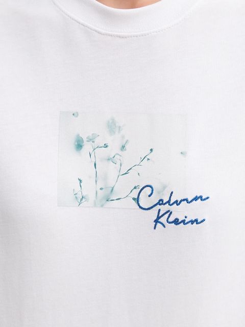 Calvin Klein Jeans t-shirt bawełniany damski kolor biały LV047C855G