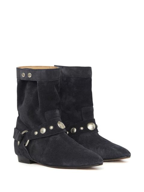 ISABEL MARANT Stania studded suede boots - Black