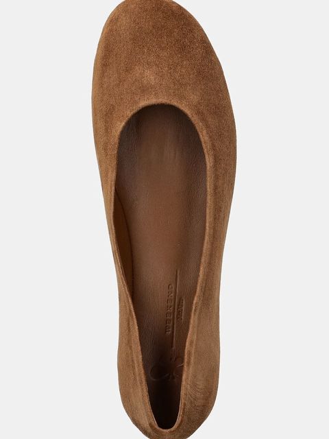 Weekend Max Mara baleriny zamszowe Todisuede kolor brązowy 2525526074600