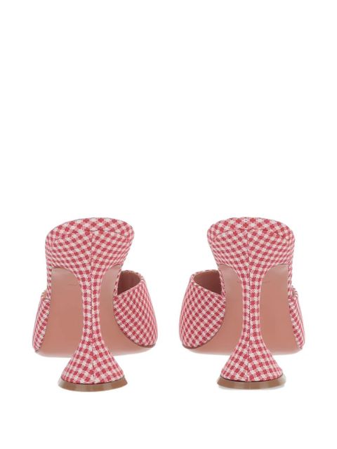 Amina Muaddi Lupita gingham-pattern sandals - Red