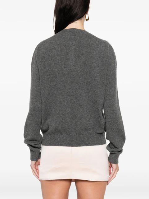 Miu Miu button logo sweater - Grey