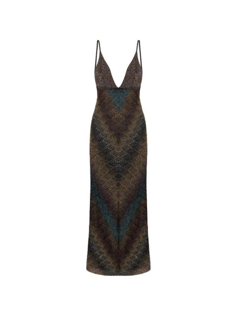 Missoni V-neck dress - Brown - zdjęcie produktu nr 1